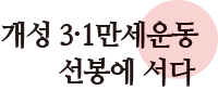 개성 3·1만세운동 선봉에 서다