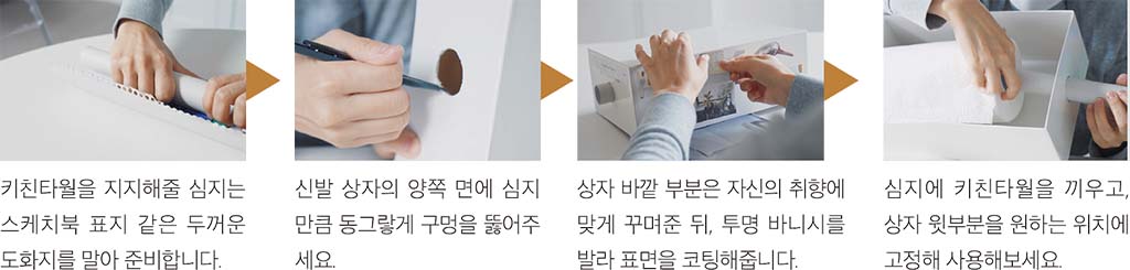 키친타월 상자 제작 과정 이미지